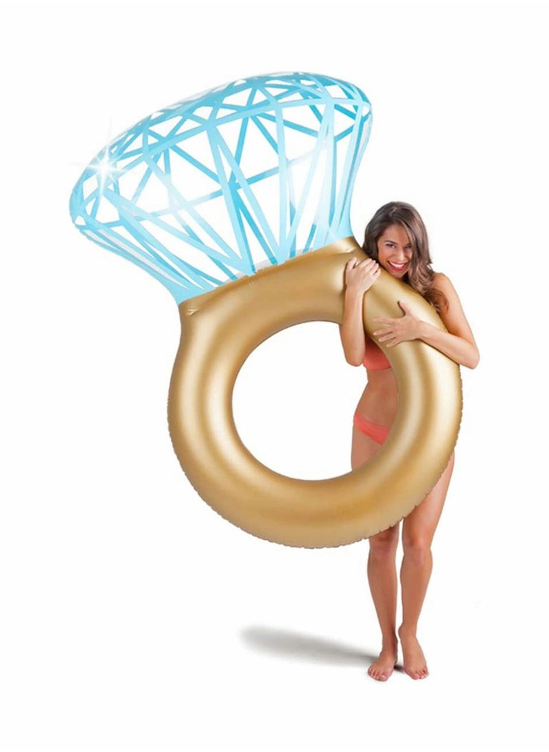 SYOSI - Large Inflatable Diamond Ring Swimming Ring Floating Bed Float Pool Lounger Giant Floats Ride Boat Raft for Pool Party Beach Swimming Pool Toys for Adult and Kids - Image 1