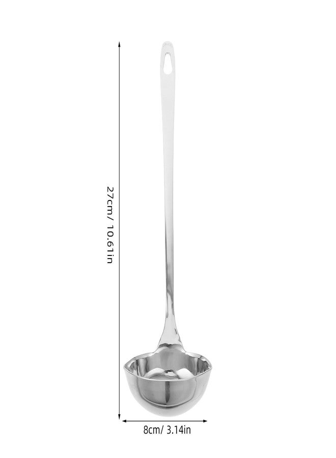 PRETYZOOM Stainless Steel Double Mouth Spoon with Pour Spout - 10 63 Inch Long Handle Soup Ladle for Easy Pouring and Serving in Kitchen - Image 5
