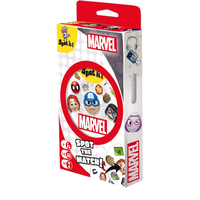 Asmodee Spot It! Marvel Emojis (Eco-Blister) - Fast-Paced Matching Game, Superhero Family Fun for Kids & Adults, Ages 6+, 2-8 Players, 15 Minute Playtime - Image 1