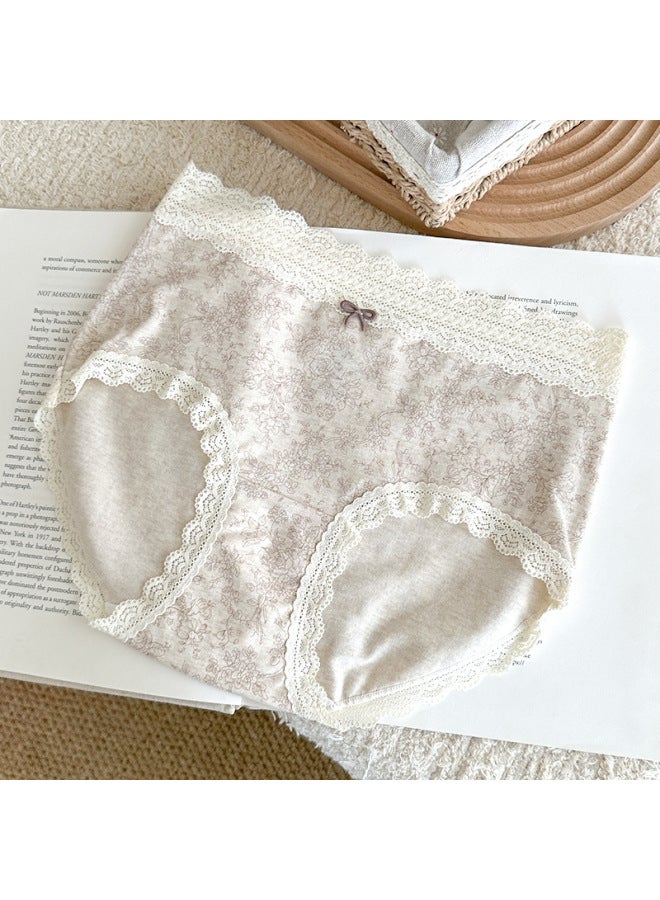 "fairy Tale Dream" 10a Grade Antibacterial Lace Underwear For Girls And Women Pure Cotton Briefs Without Buttocks Women's Shorts