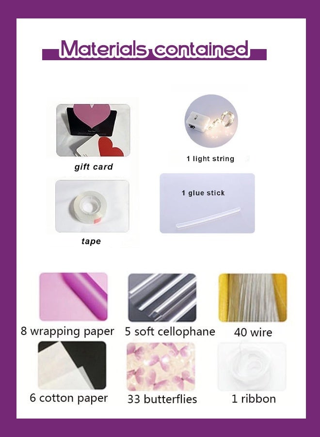 LED string lights, butterfly bouquets, lighted bouquets, DIY flowers, handmade bouquets, DIY handmade - Image 4