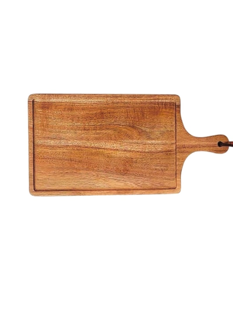 Liying 18X45cm oak Wooden Pizza Tray Rectangle Pizza Board with Handle for Cutting Board, Wood Bread Board, Pizza Tray, Fruit Cutting Board and Bakeware  - Image 1