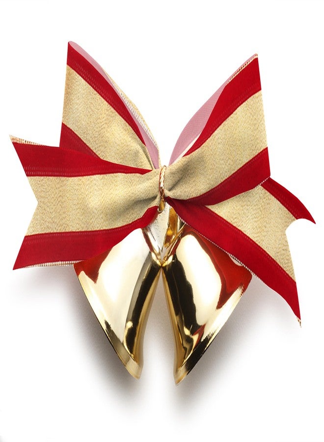 Glodecart Christmas Gold Ribbon for Wreath Bow Wedding Wrapping Gift, Red Velvet Gold Edge Ribbon for Gift Wrapping Party Supplies Decoration DIY 2.5" X 10 Yard Wired Winter Christmas Wreath Ribbons - Image 3