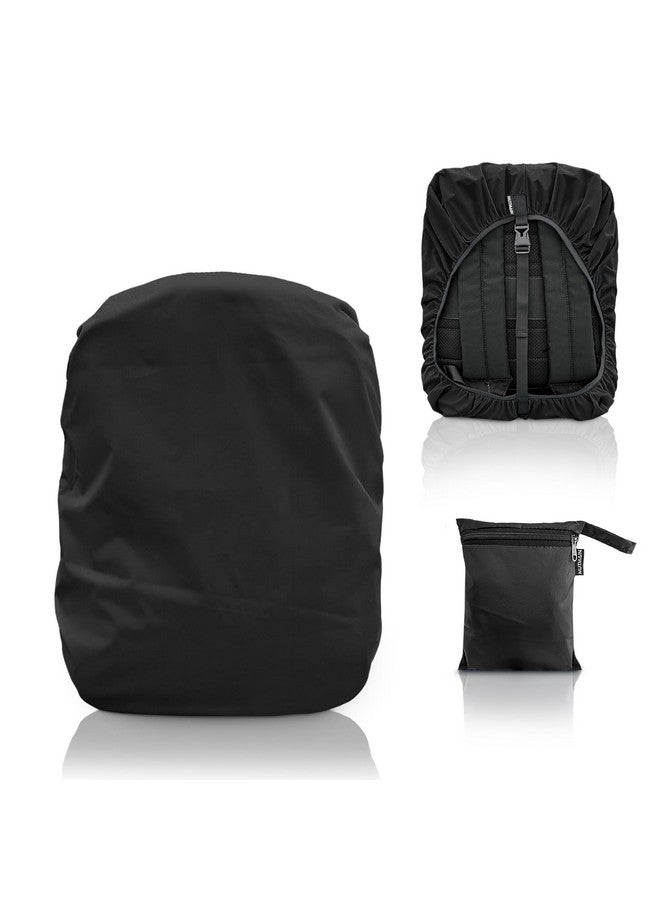 MUTMAIN Bag Cover Waterproof 30L to 35L Rain Cover for Backpack Schoolbag, Laptop Bag, Dust Proof, Rubberized Material, Black (BPBLACK-30LTO40L) - Image 1