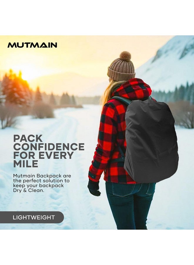 MUTMAIN Bag Cover Waterproof 30L to 35L Rain Cover for Backpack Schoolbag, Laptop Bag, Dust Proof, Rubberized Material, Black (BPBLACK-30LTO40L) - Image 4