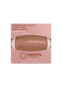 Mineral Fusion فoundation بودرة مضغوطة عميقة 6 للبشرة العميقة مع تحتtones باردة مكياج مضاد للشيخوخة مع لمسة نهائية غير لامعة خالي من التلك بودرة وجه مضادة للحساسية خالية من القسوة 0.32 أونصة  - Image 2