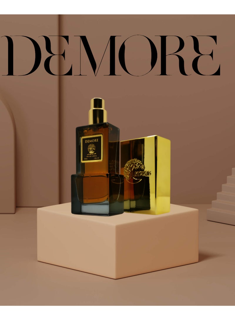 JADWAR - Demore perfume, combines the beauty of floral and musky notes - creating a luxurious and balanced aromatic experience. This fragrance exudes a depth and attraction that makes it unique and stunning. - Image 1