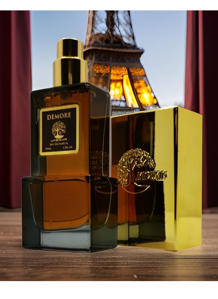 JADWAR - Demore perfume, combines the beauty of floral and musky notes - creating a luxurious and balanced aromatic experience. This fragrance exudes a depth and attraction that makes it unique and stunning. - Image 1