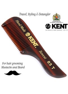 KENT 83T Small Gentleman'S Beard And Mustache Pocket Comb Fine Toothed Pocket Size For Facial Hair Grooming And Styling. Sawcut Of Quality Cellulose Acetate Hand Polished. Handmade In England  - Image 4