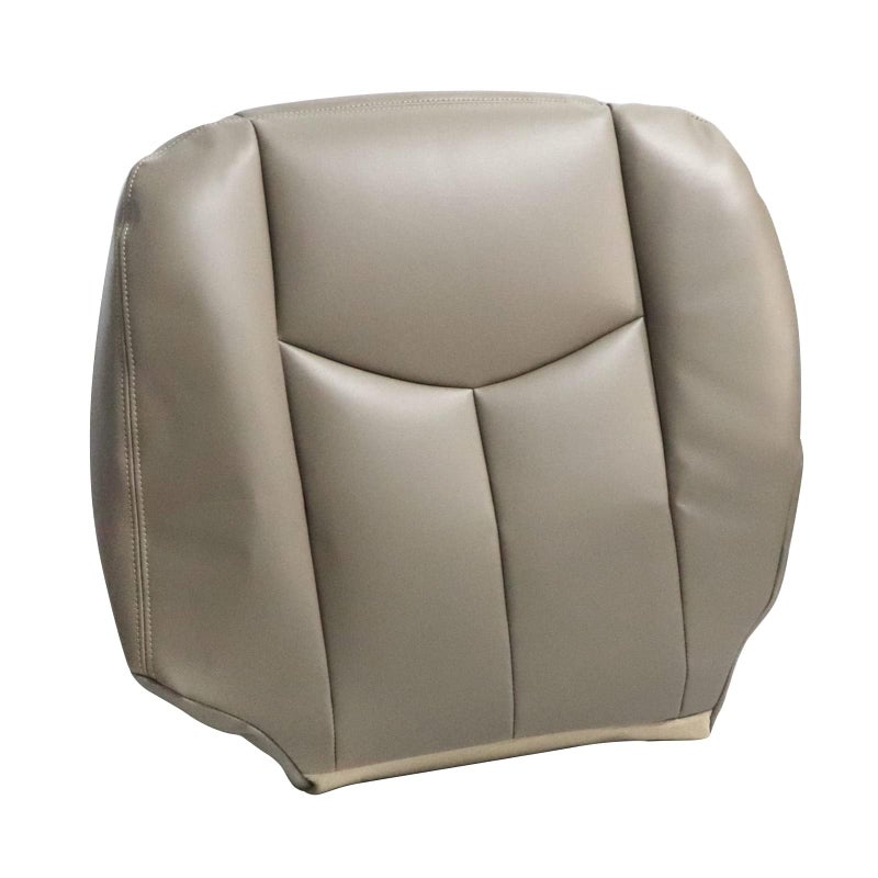 Priprilod 522 Med Tan Microfiber Leather Driver Side Bottom Replacement Seat Cover Compatible with Chevy Avalanche Silverado GMC Sierra 1500 2500 3500 HD 2003 2004 2005 2006