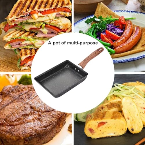 LESIGE Japanese Omelette Tamagoyaki Frying Pan - Nonstick, Square, Small, Cooktop Safe, Easy to Clean, 6.3 x 7.8 inch, Black - Image 5
