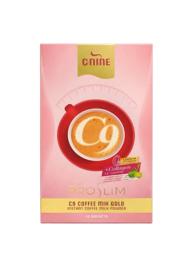 C-Nine Pro Slim C9 Coffee Mix Gold 150g (10 x 15g Sachets) – Instant Collagen Coffee Mix for Weight Control, Detox & Skin Care - Image 2
