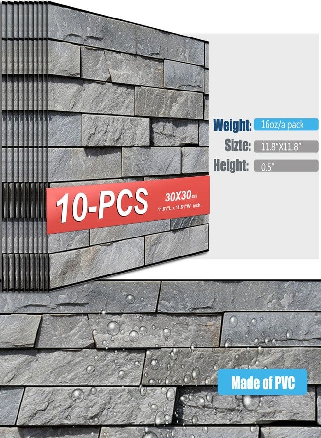 szgwtk 10 Pack 3D Wallpaper Peel and Stick,3D Self-Adhesive Wall Panel,Waterproof Self Adhesive Decorative Wall Panelsfor Interior Wall Decor,Living Room,TV Background,Study Room. - Image 5