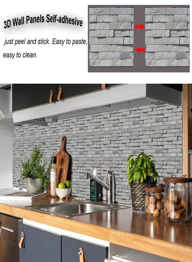 szgwtk 10 Pack 3D Wallpaper Peel and Stick,3D Self-Adhesive Wall Panel,Waterproof Self Adhesive Decorative Wall Panelsfor Interior Wall Decor,Living Room,TV Background,Study Room. - Image 2