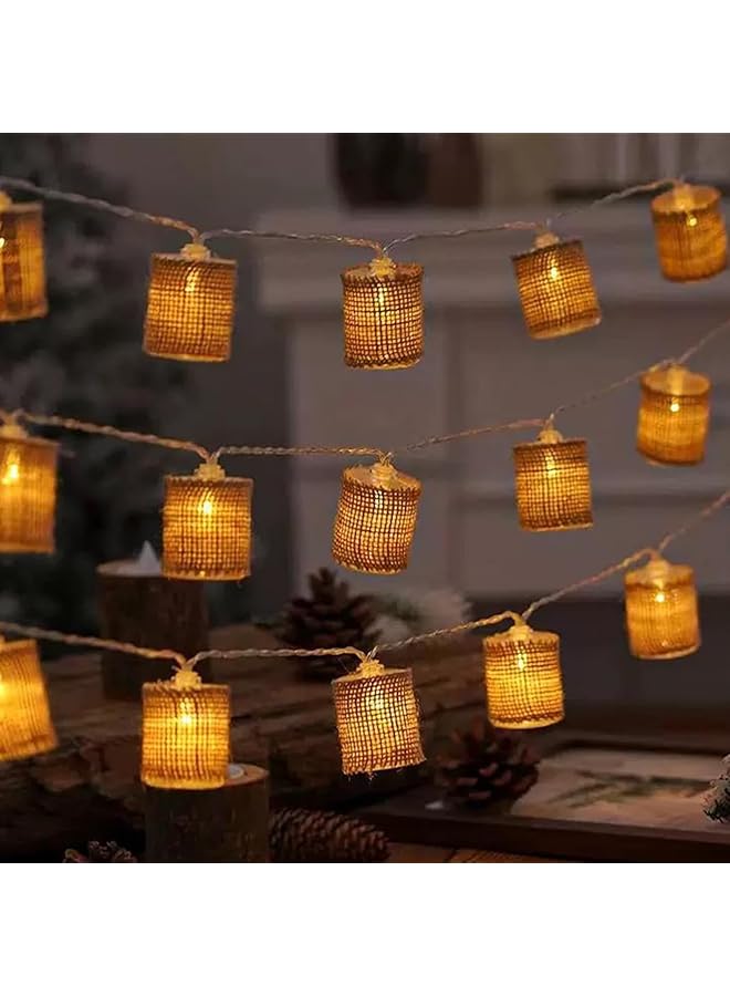 The Bros 2 Meter 10 LED Fairy String Lights, Retro String Lights, Battery Operated, Vintage Decorative Fairy Lights for Home, Garden, Wedding, Birthday Party Decor, Warm White - Image 1