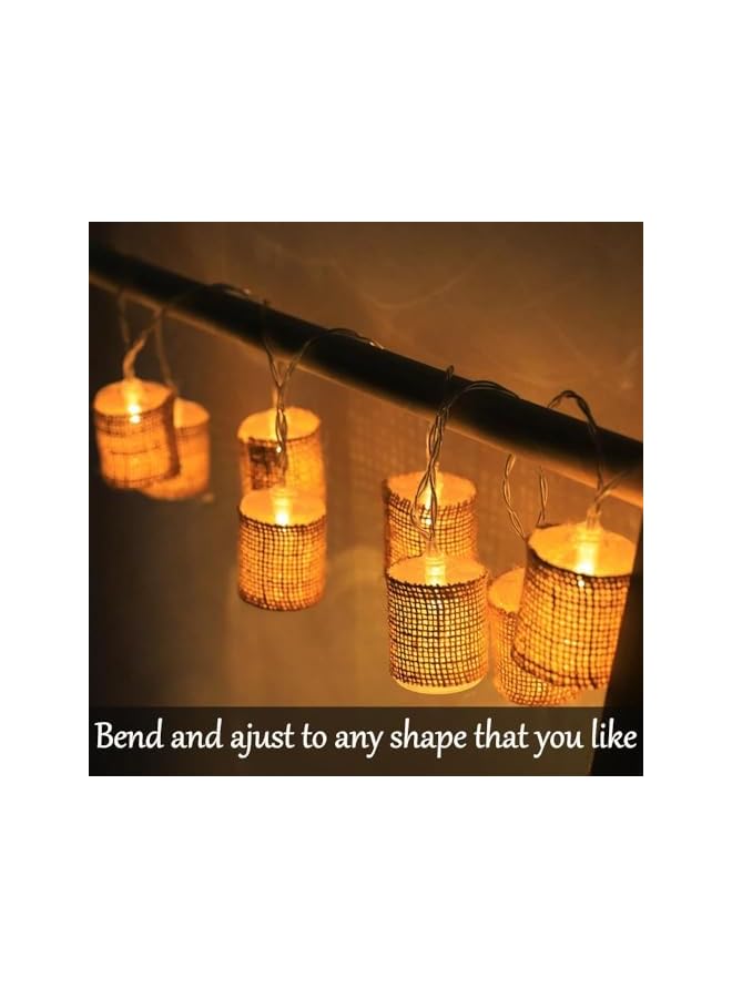 The Bros 2 Meter 10 LED Fairy String Lights, Retro String Lights, Battery Operated, Vintage Decorative Fairy Lights for Home, Garden, Wedding, Birthday Party Decor, Warm White - Image 3