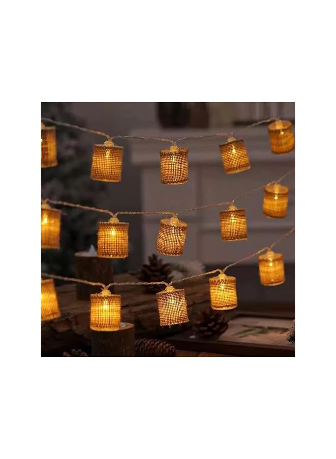 The Bros 2 Meter 10 LED Fairy String Lights, Retro String Lights, Battery Operated, Vintage Decorative Fairy Lights for Home, Garden, Wedding, Birthday Party Decor, Warm White - Image 2