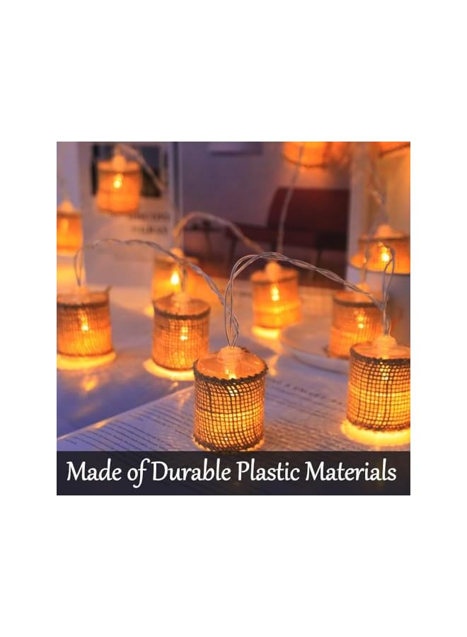 The Bros 2 Meter 10 LED Fairy String Lights, Retro String Lights, Battery Operated, Vintage Decorative Fairy Lights for Home, Garden, Wedding, Birthday Party Decor, Warm White - Image 4