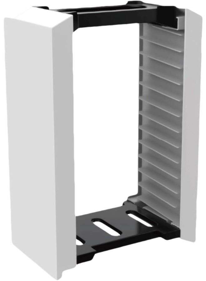 Dobe Vertical Storage Stand for Video Game Cards - White - 12 Slots - Image 1