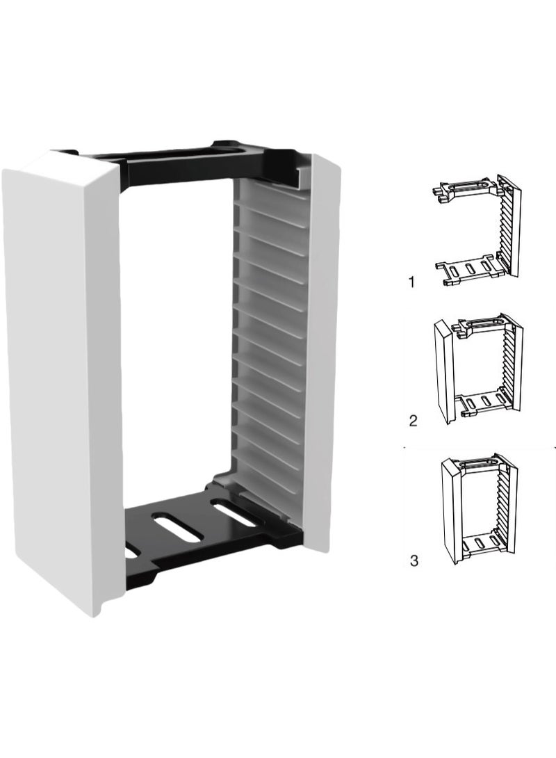 Dobe Vertical Storage Stand for Video Game Cards - White - 12 Slots - Image 3