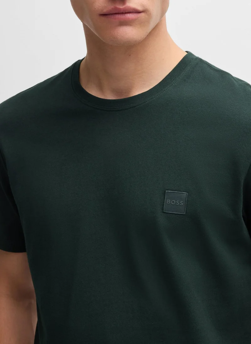 BOSS Cotton-jersey T-shirt with logo patch