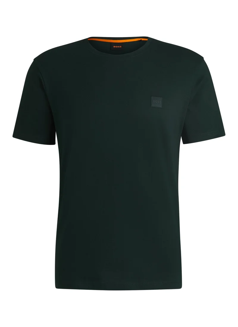 BOSS Cotton-jersey T-shirt with logo patch