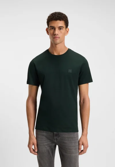BOSS Cotton-jersey T-shirt with logo patch