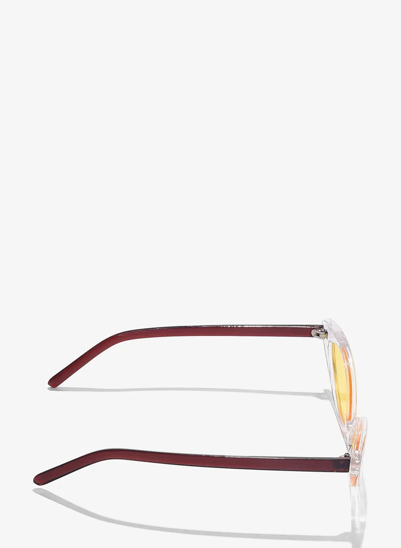 Haute Sauce Yellow Lens Brown Cateye Sunglasses