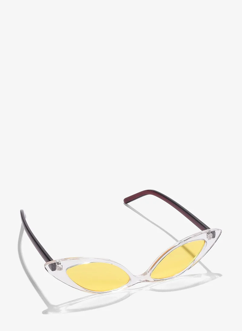 Haute Sauce Yellow Lens Brown Cateye Sunglasses