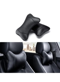 HERIOS Car Neck & Back Pillow Set - Neck & Lumbar Support Pillow for Chair, Car Seat, Wheelchair, Gaming, Office Chair - Enhanced Comfort Memory Foam Headrest & Back Cushion (B), black  - Image 1