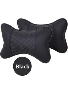 HERIOS Car Neck & Back Pillow Set - Neck & Lumbar Support Pillow for Chair, Car Seat, Wheelchair, Gaming, Office Chair - Enhanced Comfort Memory Foam Headrest & Back Cushion (B), black  - Image 2