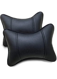 HERIOS Car Neck & Back Pillow Set - Neck & Lumbar Support Pillow for Chair, Car Seat, Wheelchair, Gaming, Office Chair - Enhanced Comfort Memory Foam Headrest & Back Cushion (B), black  - Image 4