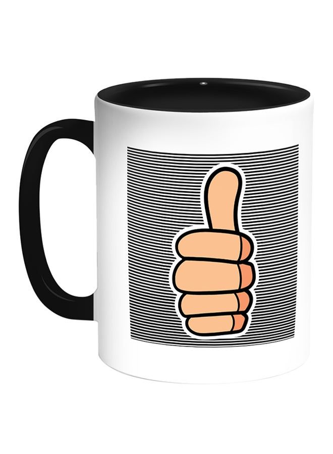 RKN A Sign Of Success Printed Coffee Mug White/Black 11ounce - Image 1