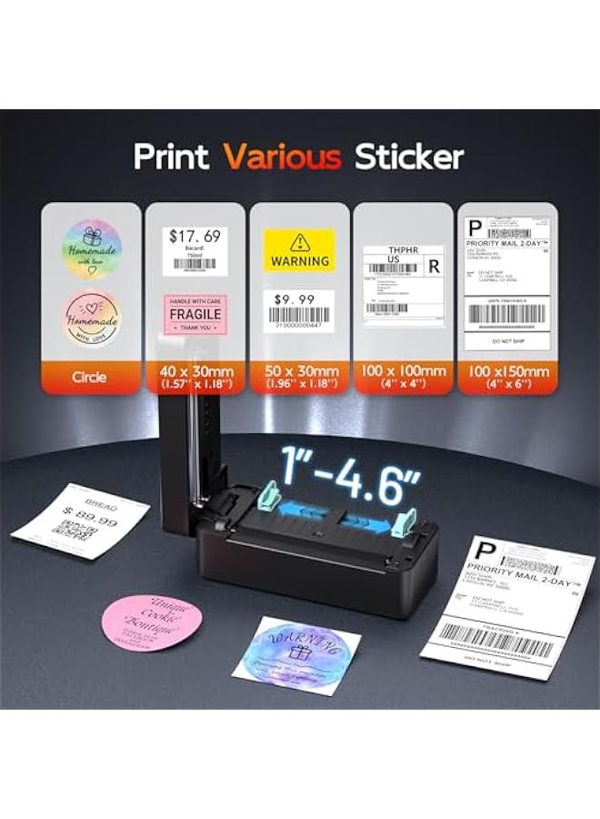 phomemo Bluetooth Shipping Label Printer 4X6 Upgraded, 2025 New Version Thermal Label Printer for Small Business and Shipping Package, Support iOS, Android, Windows, Mac, Compatible with , Shopify, USPS - Image 4