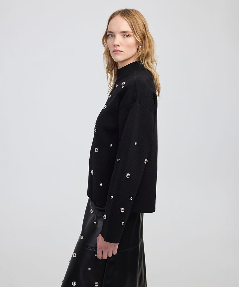 Ipekyol Stud-Embellished Knit Sweater - Image 4