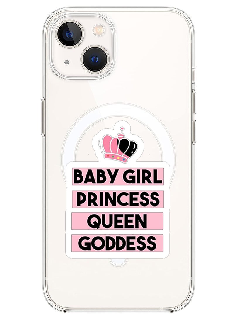 Theodor - Magnetic Case for iPhone 14 Plus 6.7-inch Compatible with MagSafe Wireless Charging, Shockproof Phone Bumper Cover Baby Girl Princess white copy - Image 1