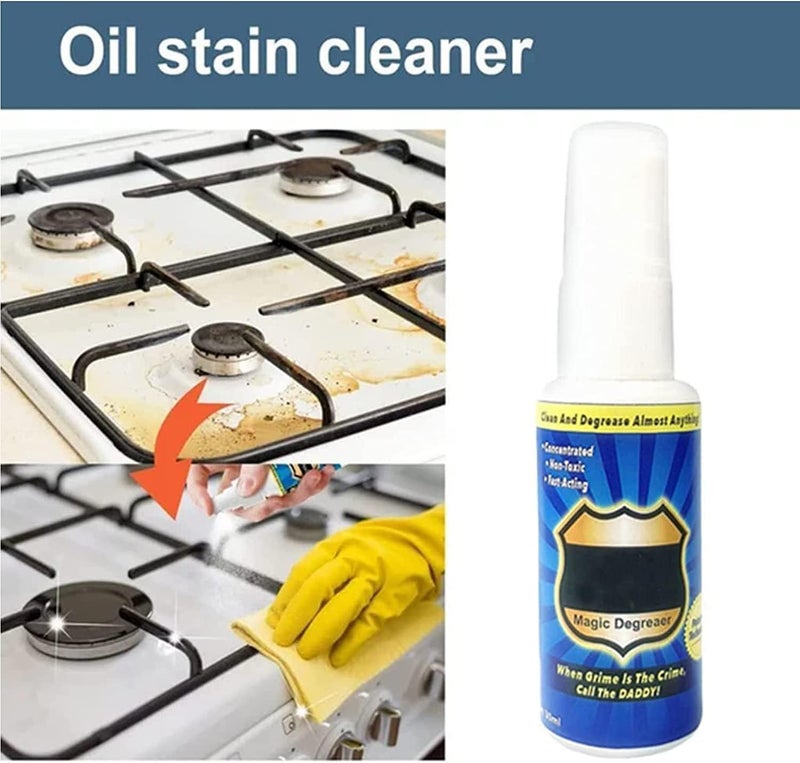 Kitchen Magic Degreaser Cleaner Spray - 1/2/3/5 PCS Kitchen Degreaser - Clothing Grease and Stain Cleaning Tools - [Upgrade-Version] Clean All Home Kitchen Surface - Quickly Cleans Dirt-resistan (2PC, 100ML) - Image 2