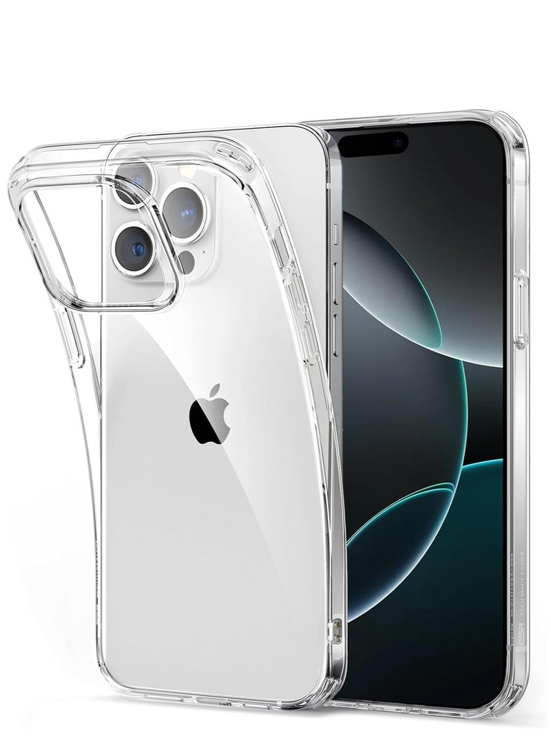 Denx Magnetic Case for iPhone 16 Pro [Shockproof & Slim] Clear Hard Back Cover with high-Grade Protection 