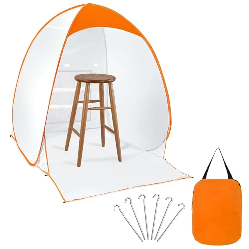 Bofoho Paint Spray Booth Tent - Portable and Foldable Spray Paint Booth Tool with Vents, Tool for Small DIY Painting, Pop-up, Windproof, Easy-to-Clean Paint Station (Orange) - Image 1