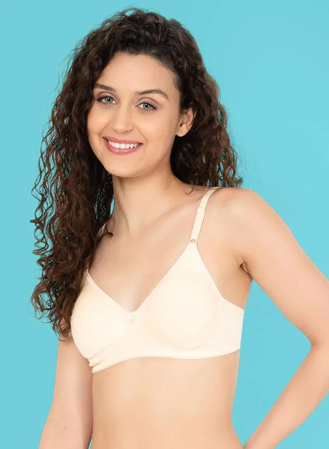كلوفيا Cream Non-Padded Non-Wired Full Coverage T-shirt Bra