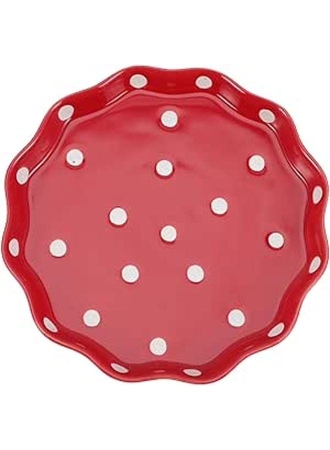 Ceramic Polka Dot Breakfast Plate Salad Dessert Plate Random Color Kitchen Use - Image 1