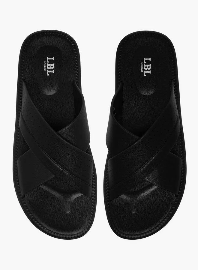 ال بي ال من شو اكسبرس صنادل رجالية مريحة بحزام متقاطع