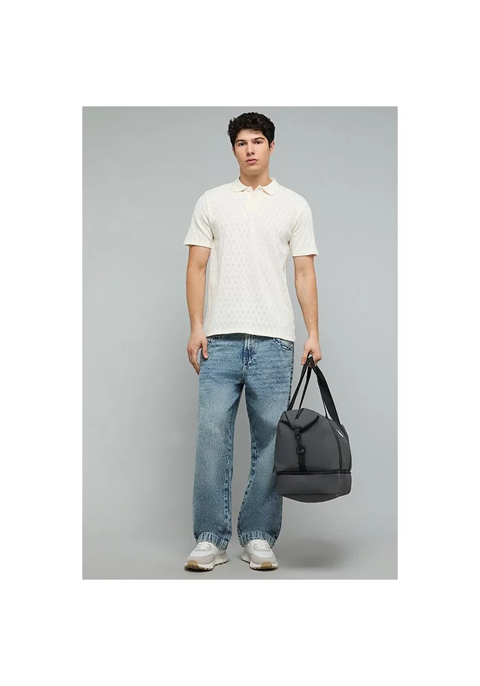 R&b Jacquard Polo T-Shirt with Short Sleeves