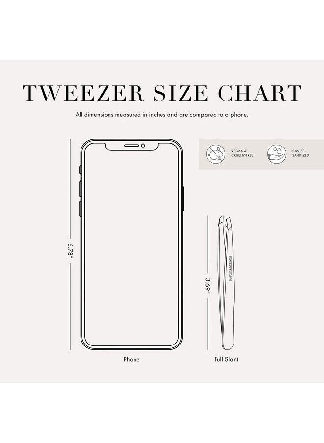 Tweezerman - Stainless Steel Slant Tweezer Eyebrow Tweezers For Women And Men (Platinum Silver) - Image 1