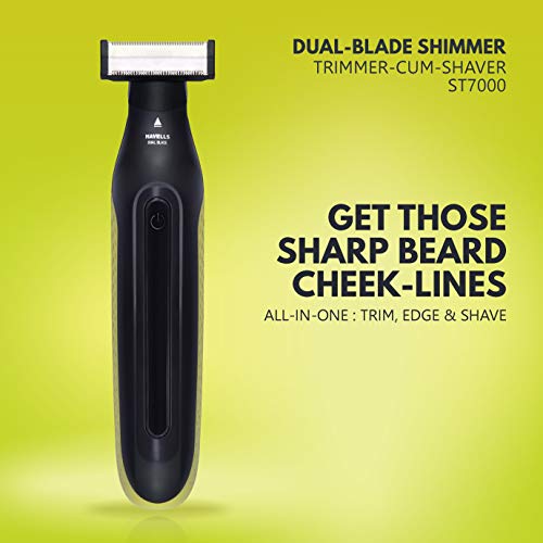 Havells UniBlade (Shaver cum Trimmer) | Rechargeable battery | 60 minutes Runtime | For Wet and Dry shave (IPX6) | 3 Trimming Combs | Travel friendly pouch | Black and Yellow | ST7000 - Image 4