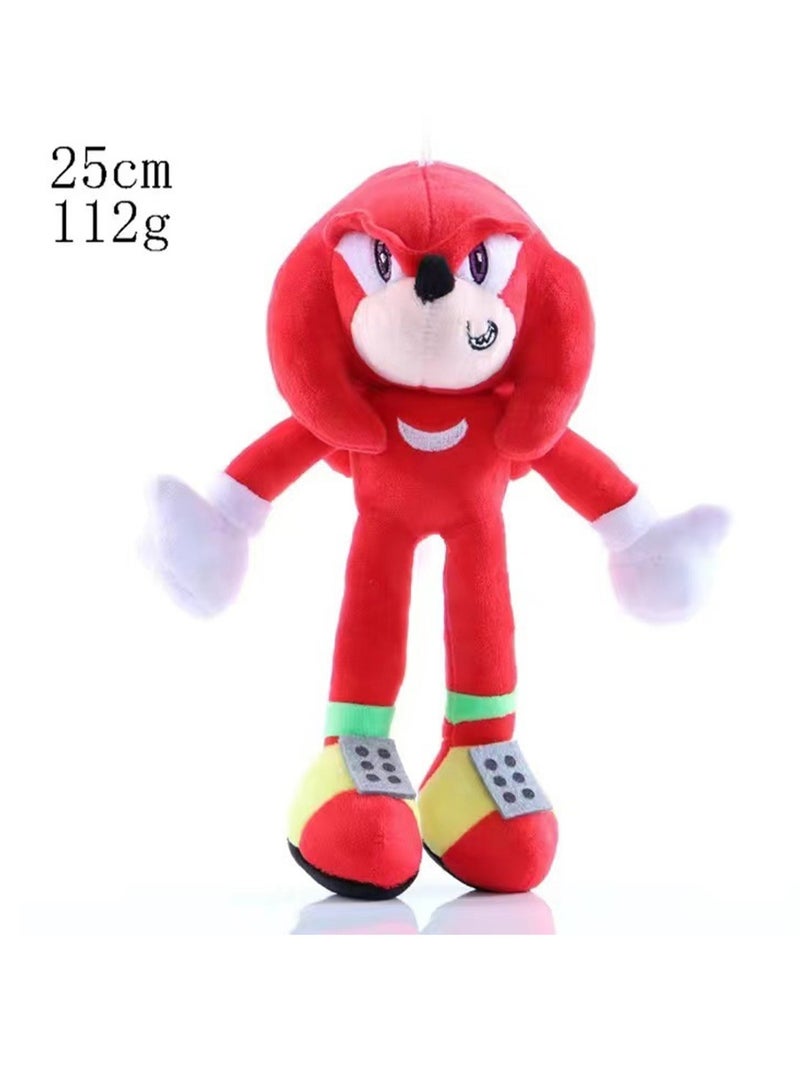 New Super Sonic Mouse Super Sonic Plush Toy Sonic Cartoon Plush Toy Doll Backpack Doll Children's Gift (Red-25CM) - Image 2