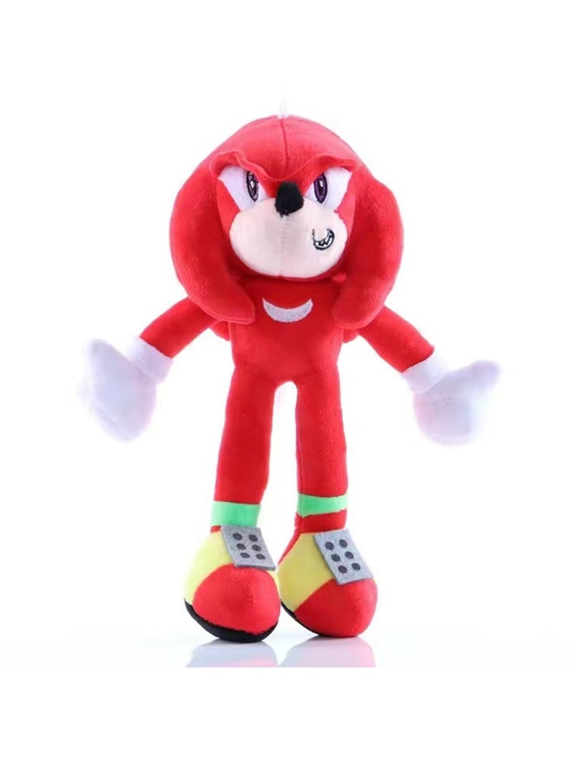 New Super Sonic Mouse Super Sonic Plush Toy Sonic Cartoon Plush Toy Doll Backpack Doll Children's Gift (Red-25CM) - Image 1