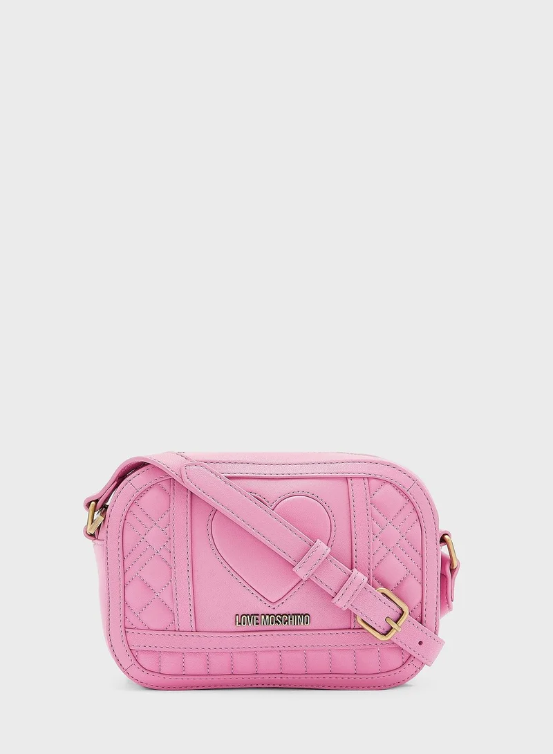 Love Moschino Heart Pattern Cosmetic Bag