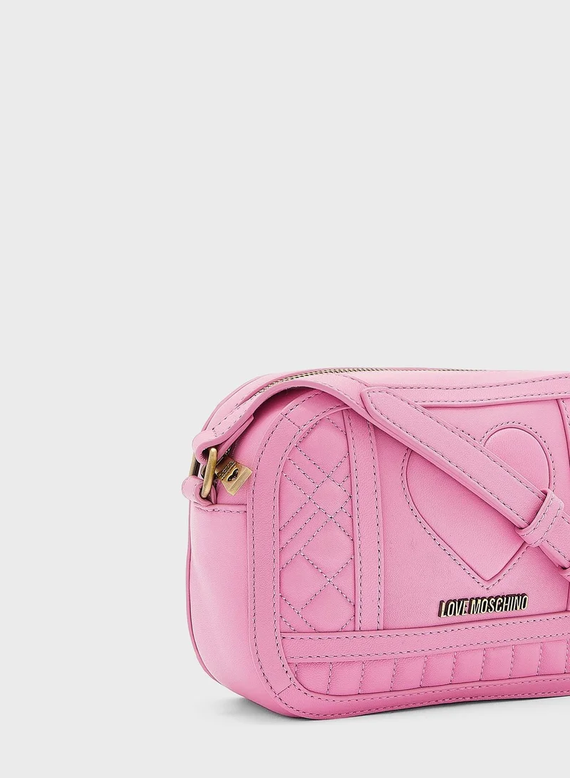 Love Moschino Heart Pattern Cosmetic Bag