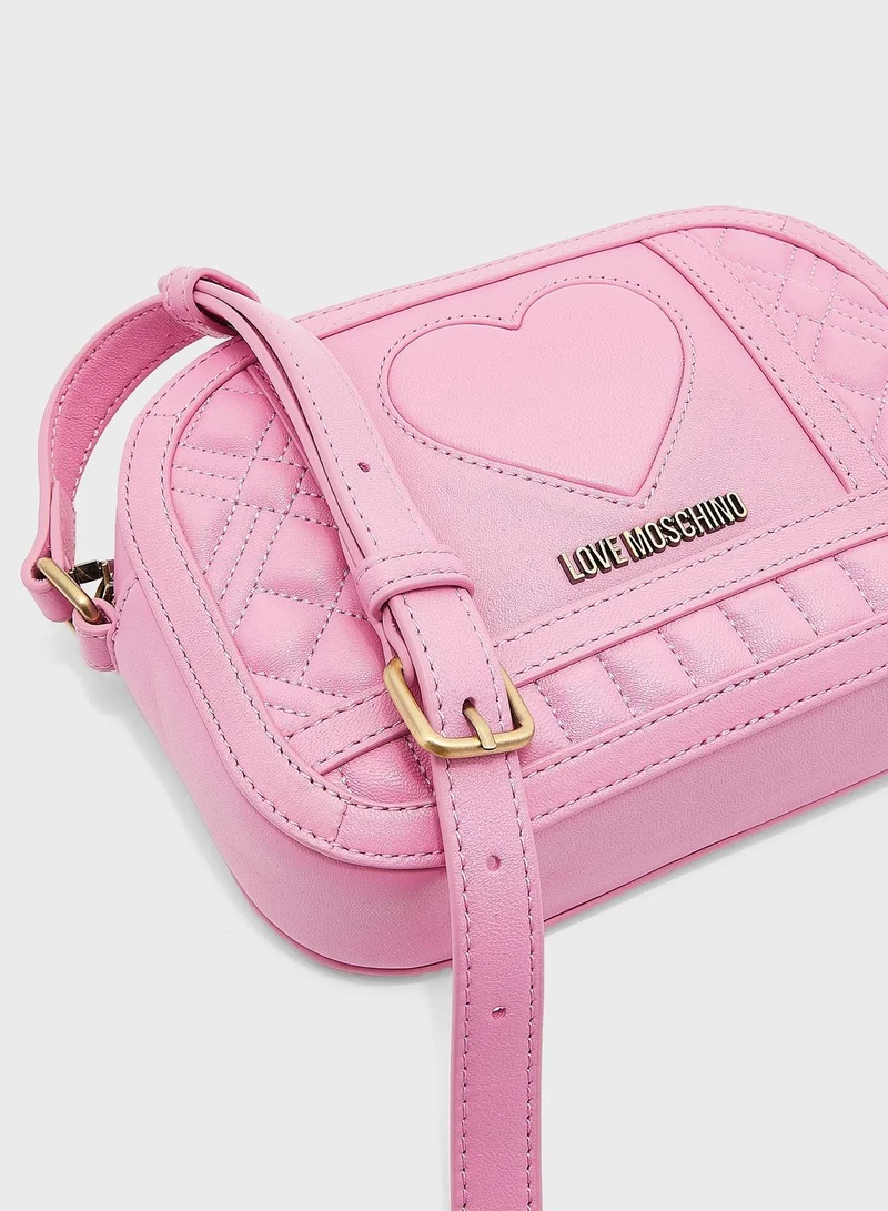 Love Moschino Heart Pattern Cosmetic Bag